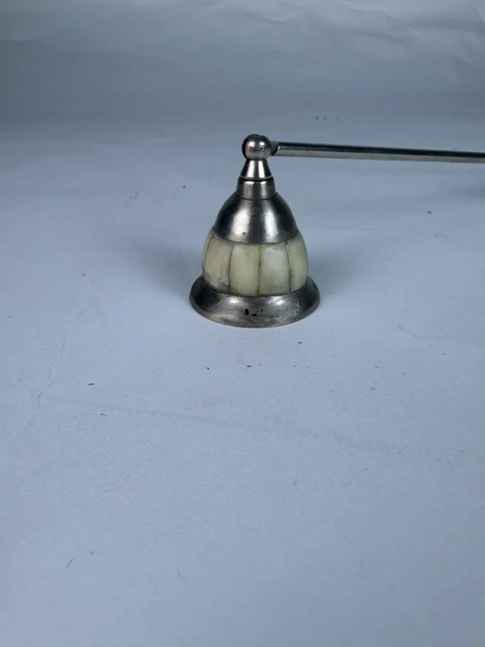 Vintage Mother of Pearl & Silver Tone Candle Snuffer